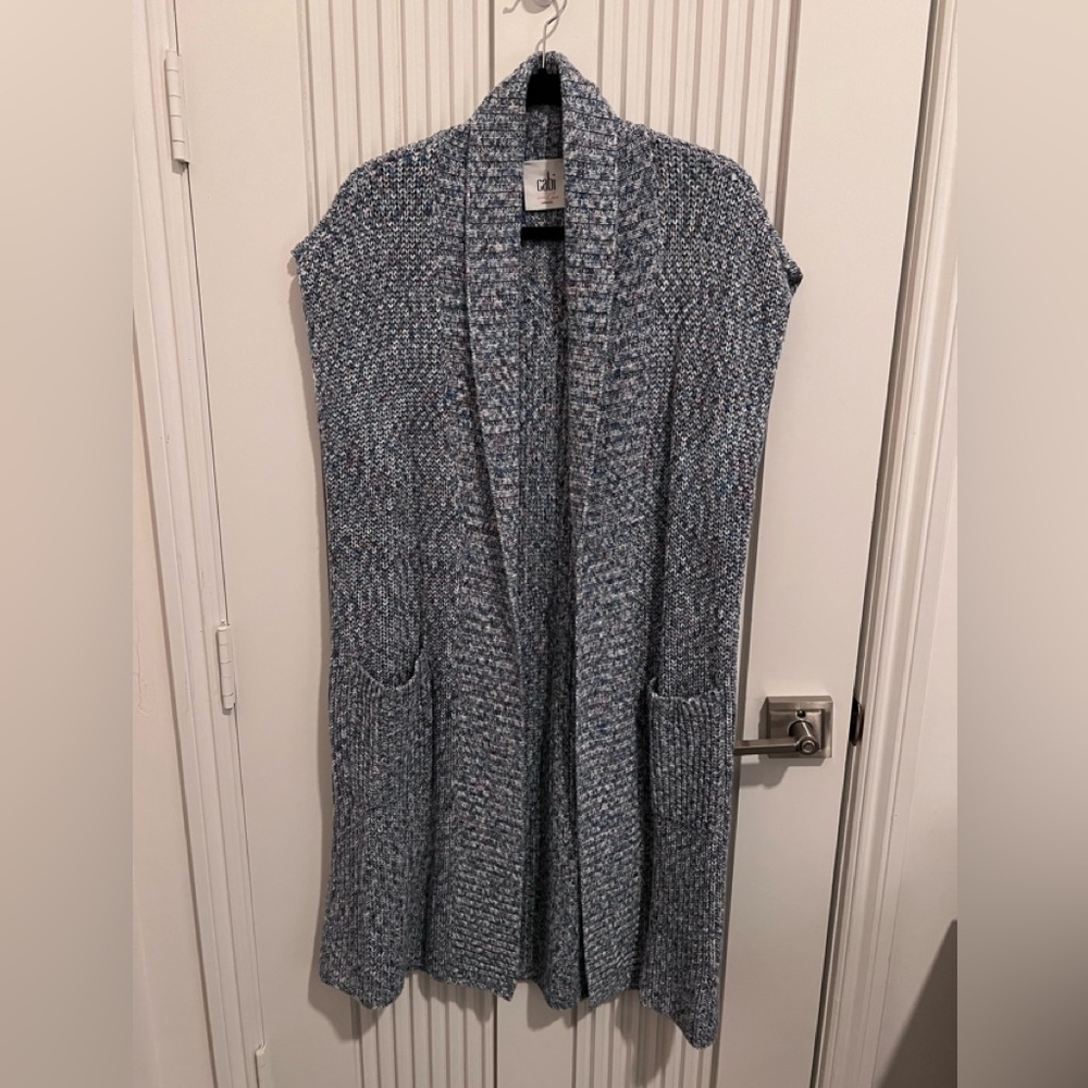 CAbi Blue Knit Sweater Vest